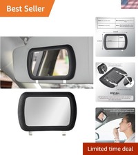 Luxury Car Sun Visor Vanity Mirror - Universal Clip-on Makeup Accessory In Black
