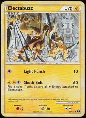 Electabuzz 33/102 LP HGSS Triumphant Uncommon Pokemon