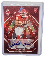 2024 Panini Phoenix - Rookies Jaden Hicks #187 Red Autographs /99 RC - Chiefs