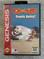 Tom and Jerry Frantic Antics Sega Genesis Retro Video Game Case Artwork VGC