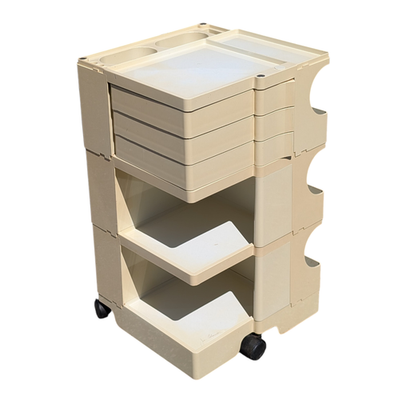 Vintage Italian Joe Colombo Boby Storage Trolley White - Mid