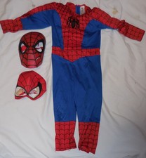 1 ad Marvel Spiderman Dressup costume 2 masks size 2-4Y Youth Halloween