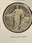 1916 Standing Liberty Quarter Good Cond. One Curl Of Hair Pointing To The B