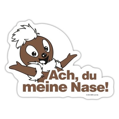 Sandmännchen Pittiplatsch Ach Du Meine MDR Sticker 10 x 7,3 cm Aufkleber DDR