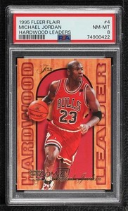 1995-96 Fleer Flair Hardwood Leader Michael Jordan #4 PSA 8 HOF
