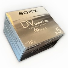 5 Pack Sony Premium 60 Minute Premium Mini DV Cassette Tape
