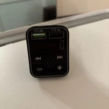 Onn Bluetooth Wireless FM Transmitter Aux Dual USB/1 C Type Charger + LDC Screen