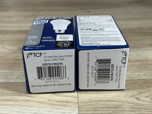 TCP LED7A19D27K 40W LED Replacement Bulb, 450 Lumens - Picture 2 of 5