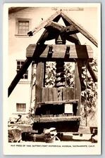 Real Photo Postcard~Hay Press Sutters Fort Museum Sacramento CA~RPPC