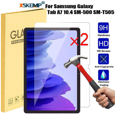 2Pcs Samsung Galaxy Tab 2 3 S A7 S5e S6 S7 S7+ Tempered Glass Screen Protector