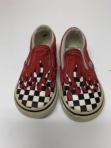 blood checkered vans