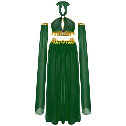 Womens Arabian Costume Dance Costume Jasmine Princess Cosplay Outfit Halloween - Picture 125 of 143