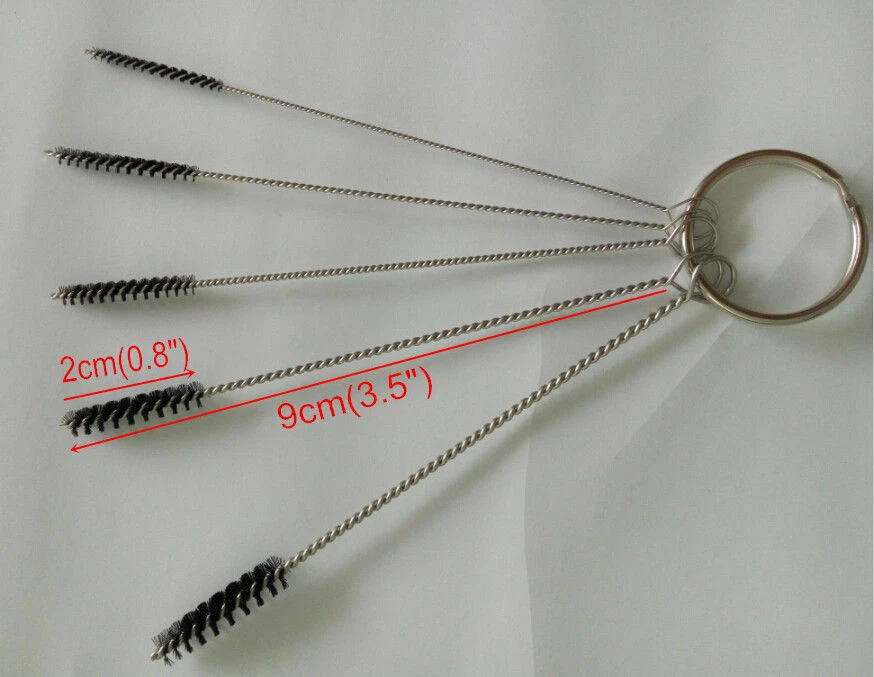 Aguja de limpieza para quitar chorro de suciedad de carbono carburador + kits de herramientas de cepillo para Kawasaki Foto 3 de 4