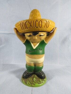 Fußball-WM 1970: Mexico Maskottchen Juanito Figur Spardose - sehr selten