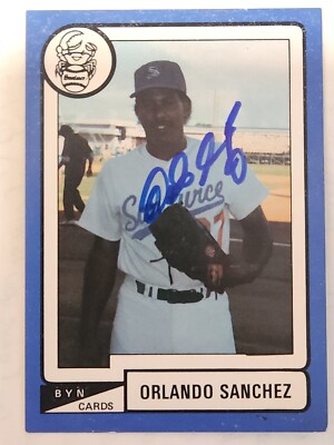 Orlando Sanchez  Signed 1989 BYN Cards #S18