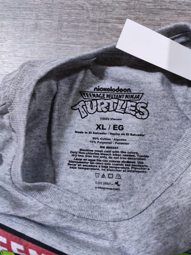 Teenage Mutant Ninja Turtles Shirt Adult X-Large Gray Graphic Tee Mens - Picture 3 of 6