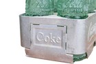 Coca Cola Acton Kansas Six Pack Bottle Holder With Six Vintage Glass Bottles — photo 3