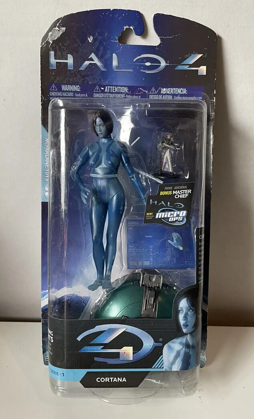 HALO 4 MASTER CHIEF SERIES 2 ACTION FIGURE CORTANA MICRO OPS 2013 MCFARLANE  - Boonsart shop