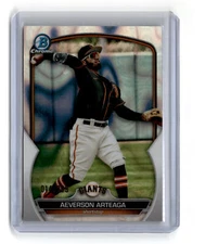 Aeverson Arteaga 2023 Bowman Chrome Prospects 1st Lava Refractors 14/399 Giants