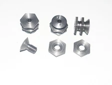 GERMAN ARMY WW2 REPRO PARATROOPER stahlhelm BOLTS SET /w NUTS steel    SET OF 4