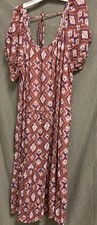 đ Knox Rose Women's scoop neck Short Sleeve Boho Midi Dress Size XXL đ