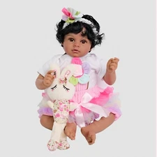 20In Reborn Black Baby Dolls Realistic Baby Girl African American Reborn Dolls