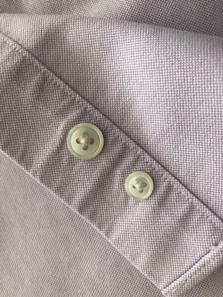 L.L. BEAN  EUC Button-Down Collar Pale Lavender C… - image 6
