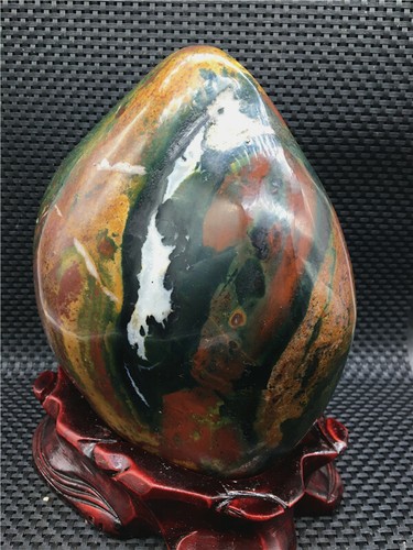 3620g Natural "Seven colors stone" polishing Furnishing Articel+wood stand U511 - Picture 7 of 9