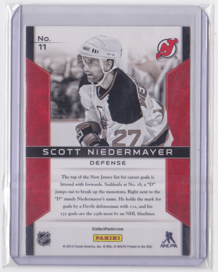 2013-14 PANINI TORONTO FALL EXPO BASE SCOTT NIEDERMAYER #11 NEW JERSEY DEVILS - Image 2 of 2