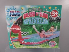 NEW SEALED DOUBLE SPLASH N' SLIDE SPRINKLER WATER SLIP N SLIDE WITH SPRINKLER