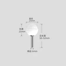 Abrasive Ball Mounted Stone Grinding Bits 6mm Shank 25mm Diameter 10 Pcs