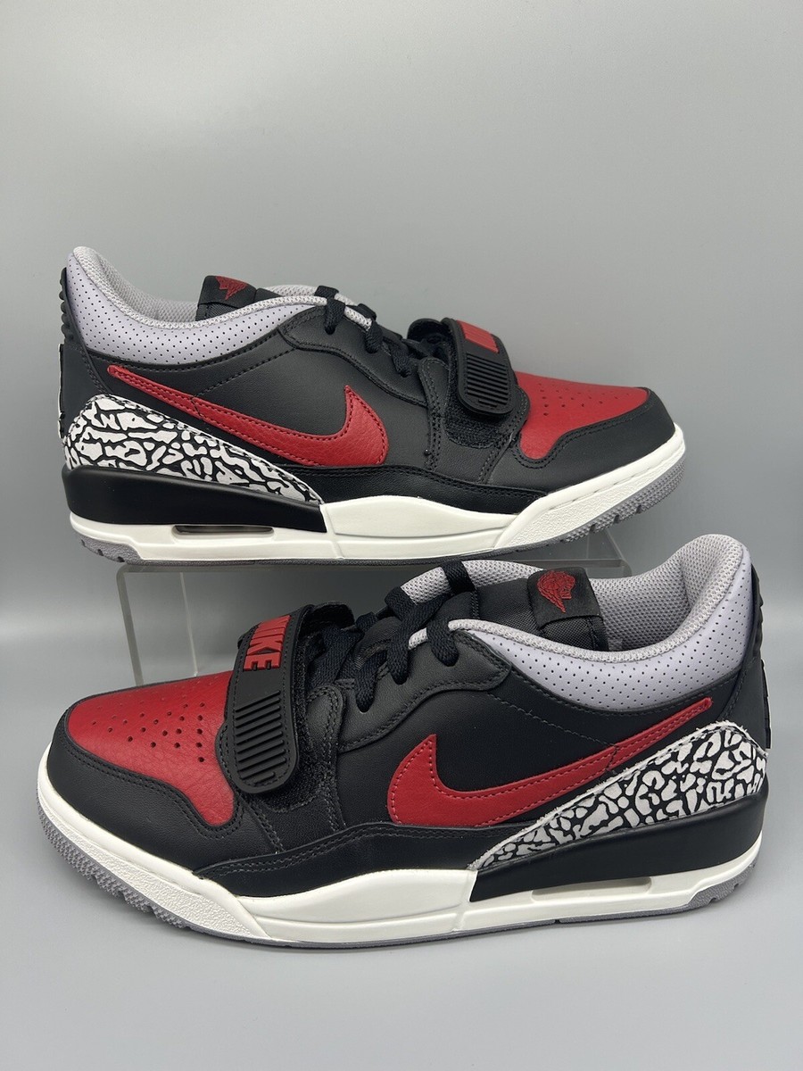 JORDAN LEGACY 312 LOW BRED CEMENT GREY GYM RED BLACK CD7069-006