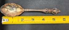 Vintage International Deep Silver Plated Sugar Berry Scalloped Spoon