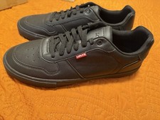 Zapatos Deportivos Talla 12 Negros Levi's Para Hombres Cuero Sintético Informales Con Cordones