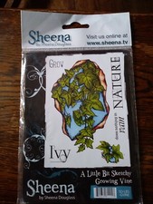 Sheena Douglass. A little bit sketchy growing vine A6 rubber stamp set new