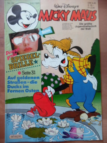 MICKY MAUS Nr. 24 - 8.6. 1985 mit Beilage Disneys grelle Spiegelbrille - Picture 1 of 2