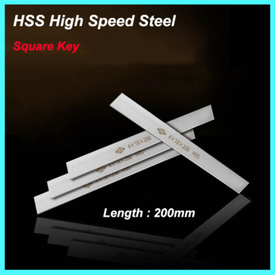 HSS Steel Square Key Metric Keyway Bar Thickness 3mm 4mm 5mm 6mm Hardness HRC-65