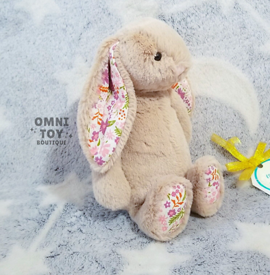 100 Authentic Jellycat Blossom Beige Bunny - Petal - Small BPS6BM
