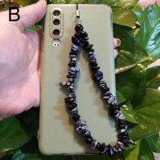 Crushed Stone Phone Chain Crystal Stone Mobile Phone Chain Strap Lanyard Charm