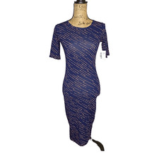 Lularoe Julia Dress Women's XXS 2XS Multi color Knee Length Stretch (1013)