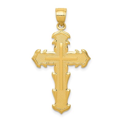 14k Yellow Gold Passion Cross Pendant