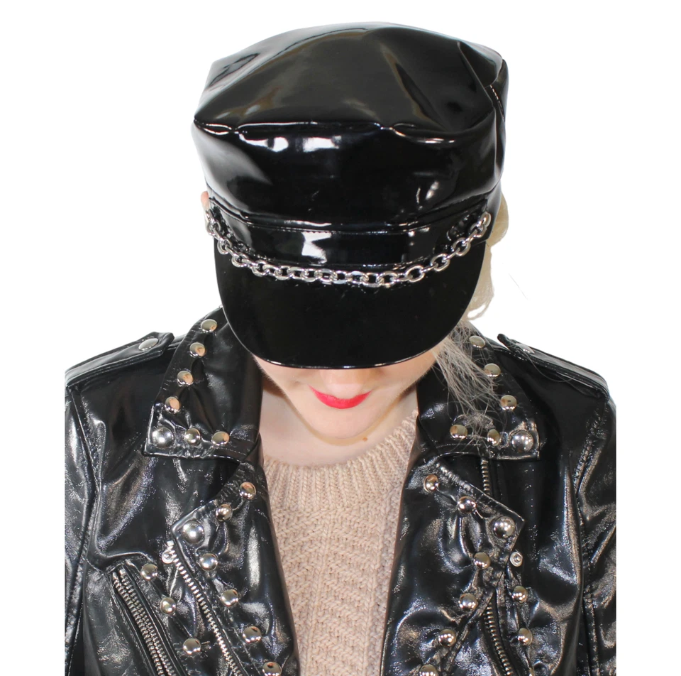 Disfraz Películas Punk Rocker Años 80 Cuero 3 Piezas Imitación Cuero Conjunto Pequeño Nuevo con Etiquetas Foto 4 de 4