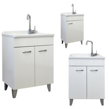 MOBILE LAVATOIO LEGNO ANTE VASCA LAVABO LAVAPANNI PILOZZA LAVANDERIA MOBILETTO