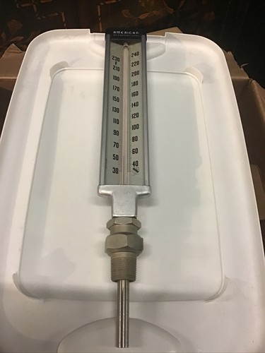 Vintage American 1850 Industrial 240 Grad Temperaturanzeige Top Zustand.