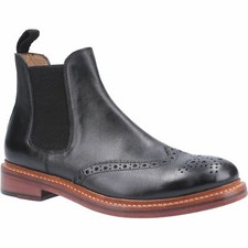 Image of Cotswold Siddington Leather Black Mens Boots Leather