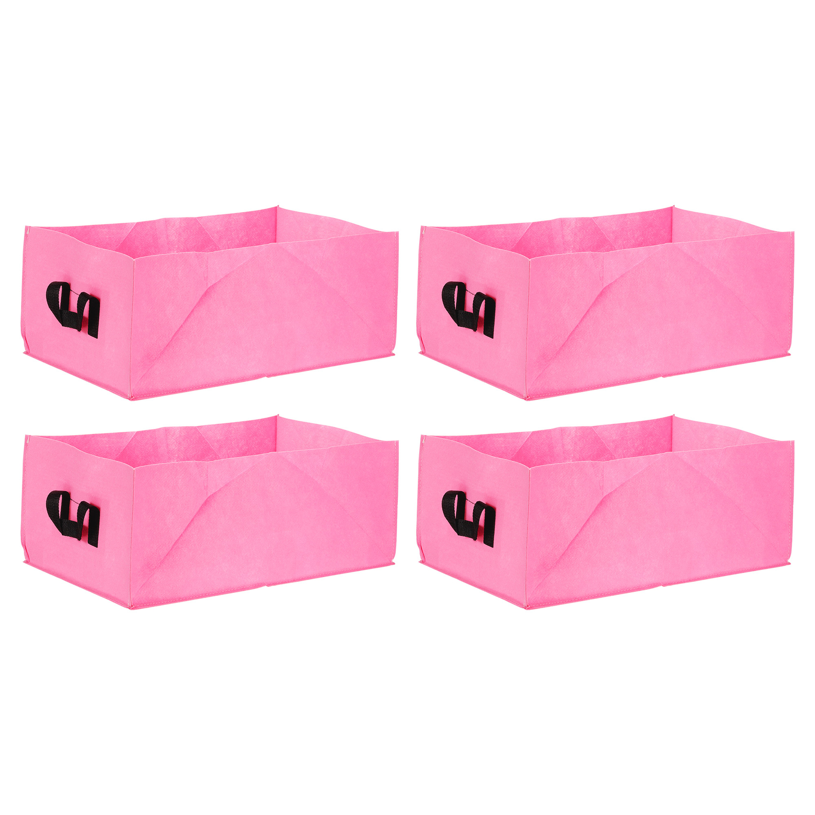 4 bolsas de tela para cultivar plantas con asas, macetas rosadas de 19,7""x11,8""x7,9""