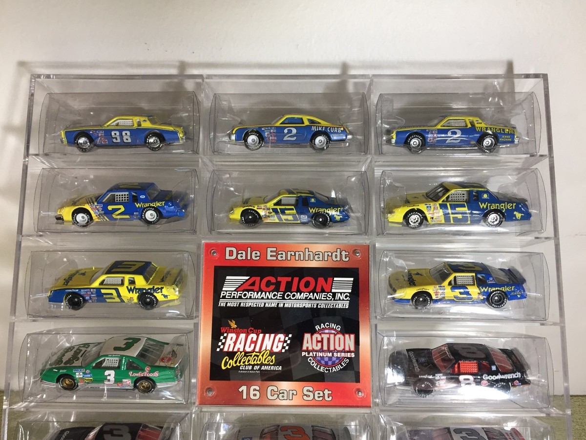 DALE EARNHARDT Action RCCA Club 16 CAR SET IN Acrylic Display CASE