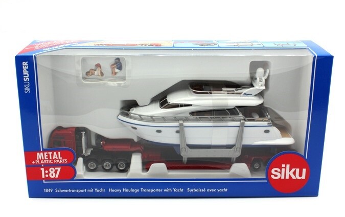 SIKU 1:87 Heavy Haulage Transporter with Yacht Diecast Model Car