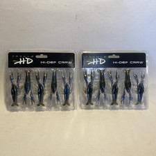 Lot of 2 TACKLE HD 3.75" HI-DEF CRAW Color ￼ GREEN PUMPKIN BLUE NIP USA