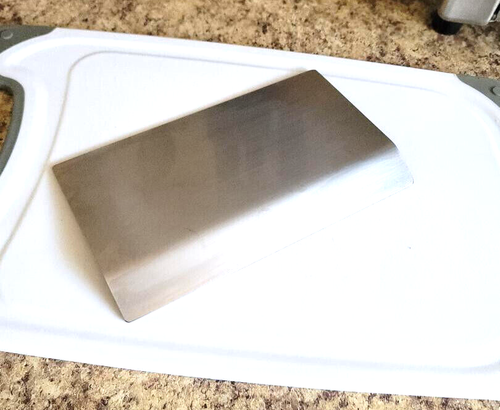 Stainless Steel Scraper Chopper For Cutting Board Cooking Tool SET OF THREE - Picture 3 of 7